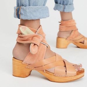Free People Emma Wrap Clogs